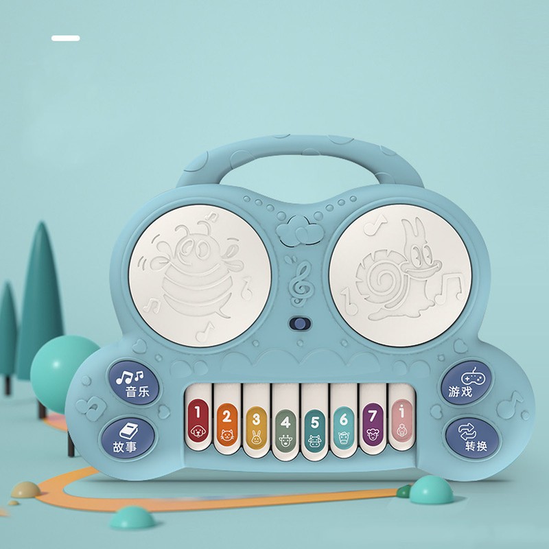 Drum Piano Toy Educational Multifunctional Baby Piano Toy with Game