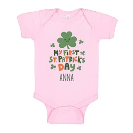 TATY Kids My First St. Patrick's Day Anna Baby Infant One Piece Bodysuit 24 Months Light Pink