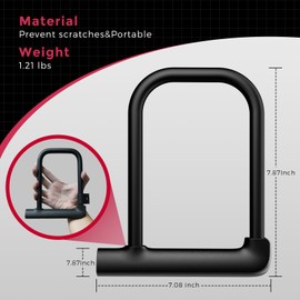 Windone E Bike U Lock with Keys,6in Length Waterproof Security Bicycle Locker Lock Heavy Duty Anti Theft for Motorcycle & Scooter with Sturdy Mounting Bracket,candado para bicicletas