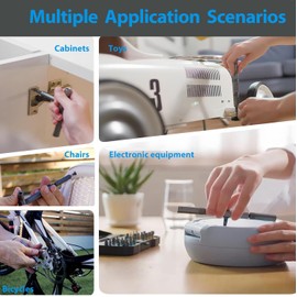 42 in 1 Magnetic Screwdriver Set, AMIR Screwdriver Set with 40 PCS Magnetic Bits, Ratcheting Screw Driver with Rotatable Ratchet Handle, Ratchet Screw Driver Kit with Carry Case