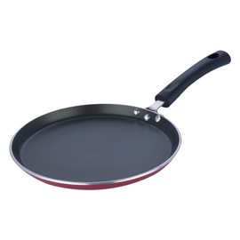 Vinod Cookware Dosa Griddle (Tawa) with Induction Base - 100% Aluminum Non Stick Pan with Anti Scratch Surface - Flat Multi Use Crepe Pan - (10 IN / 25 CM)
