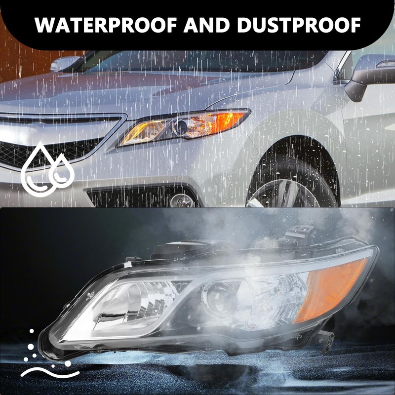 Aosky Headlight Assembly Compatible with [Halogen Type] 2013 2014 2015