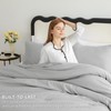 CozyLux Light Grey Comforter Set King Size, 3 Pieces Solid