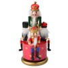 20CM Red Music Nutcracker Christmas Decorations,Wooden Christmas Nutcracker Soldier Large