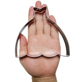 Large Size Dress Shaped Cookie Cutter, Stainless Steel Strapless Princess Party Dress Wedding Dress Cookie Cutter, 4.6 Inches