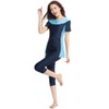 Ababalaya Burkini para mujer con cubierta moderada, 2 piezas, color