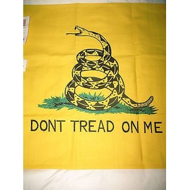 usep Embroidered Sewn Gadsden Tea Party 2x3 Cotton Flag with Tea Party Pin and Clips
