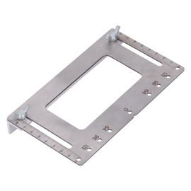 Cabinet Hardware Jig Stainless Steel Furniture Handle Punch Locator with Adjustable Screw Silver