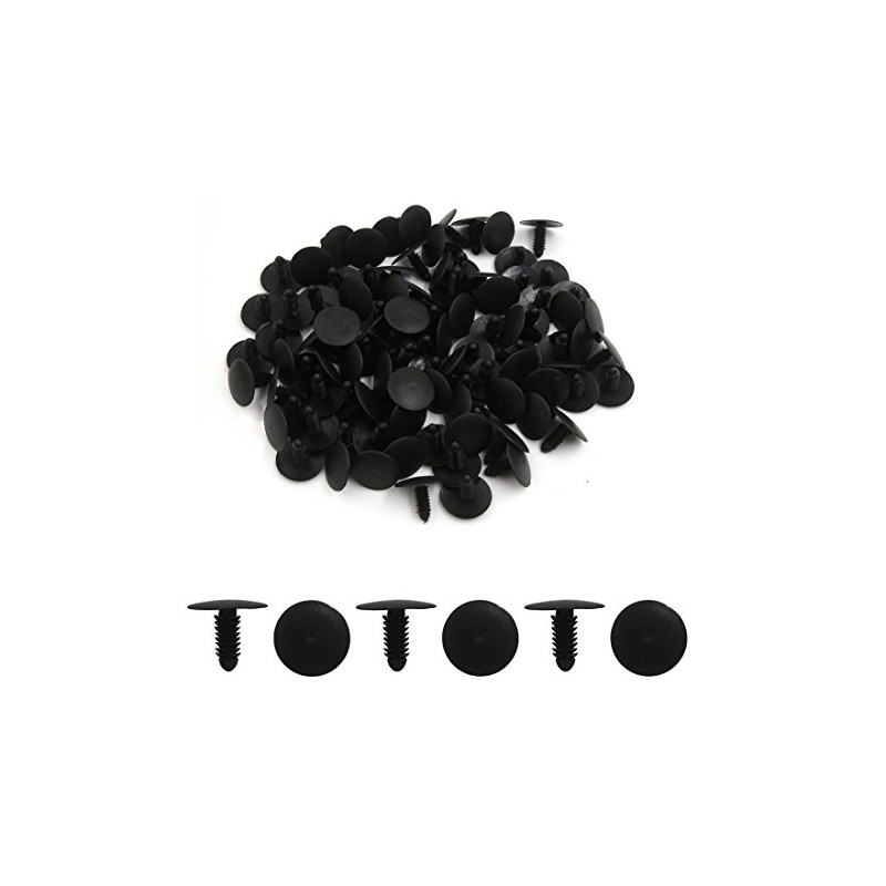 sourcingmap 50 Pcs 7mm Hole Dia 25mm Head Car Plastic