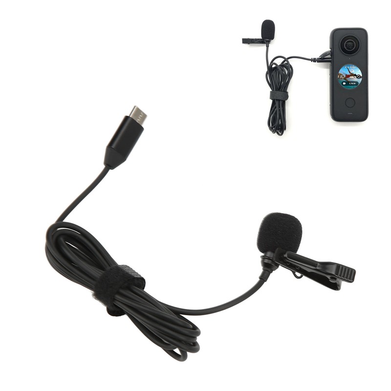 Type C Lavalier Microphone Hifi Sound Noise Cancelling Clip On