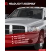 Torchbeam Headlights Assembly Compatible with 2002 2003 2004 2005 Ram1500