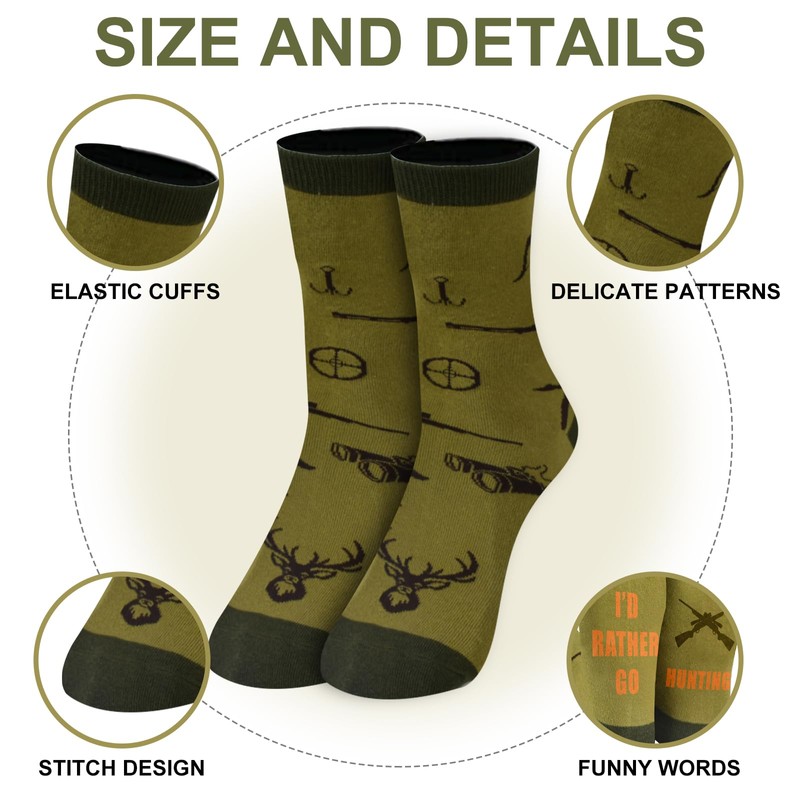 OEAGO Stocking Fillers for Men，Christmas 9-11 Funny Socks for Men