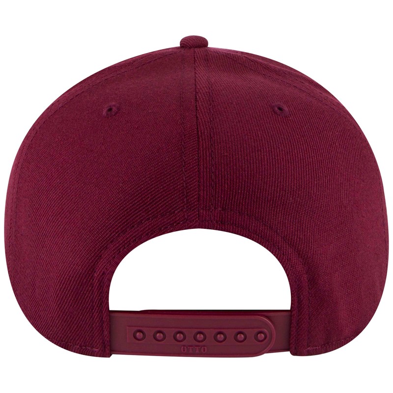 Joe's USA Koloa Surf Thruster Patch Logo Solid Snapback Hat-Maroon