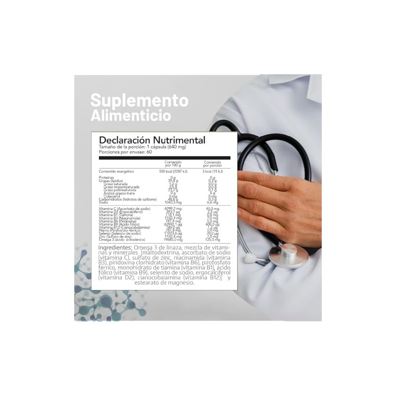 Multivitamínico NIN Complejo B, Vitamina C, D, B12, Hierro