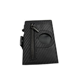 COVVY AirTag Wallet,Credit Card Holder Mens Wallets with RFID Protection,Pop Up Card with Zip Coin Pocket & Magnetic Closure,Card-Wallet with Banknote Compartment