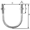 AERZETIX - C48540 - Set of 5 U bolts and