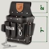 STRONGLAD Heavy-Duty Electricians Tool Belt – 13-Pocket Top-Grain Leather Pouch,