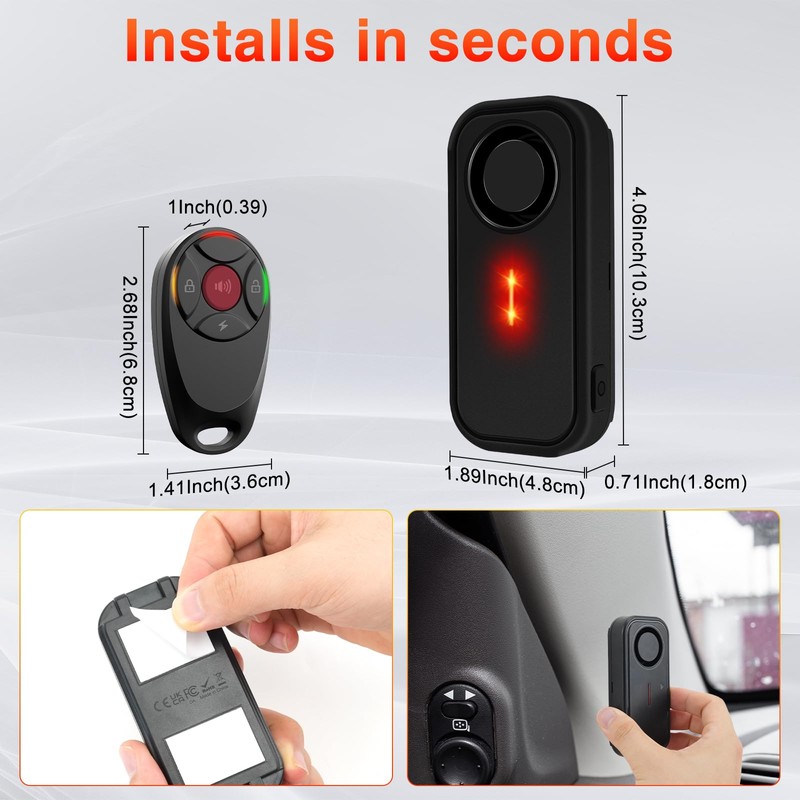 NineLeaf Car Alarm System with Remote –113dB Wireless Anti Theft