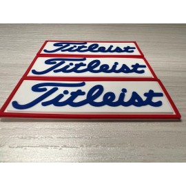 Unbranded Set of 3 PVC Embossed Raised Lettering Iron or Sew on 3” x 1" Golf Patch