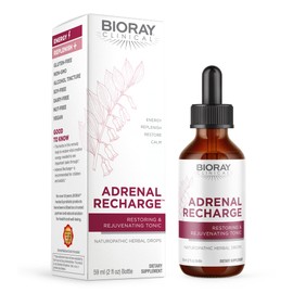 BIORAY Clinical Adrenal Recharge - 2 fl oz - Restoring & Rejuvenating Alcohol Tincture - Non-GMO, Vegan, Gluten Free