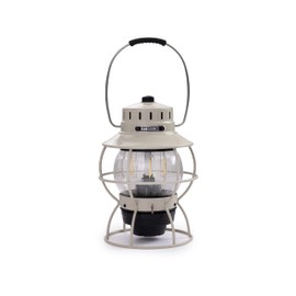 Barebones Railroad Lantern - Camping Lanterns with Rechargeable Battery - Outdoor Lights with Vintage Lantern Inspiration (Vintage White)