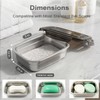 Vonpri Stainless Steel Travel Soap Case, Airtight Snap Lock Lid