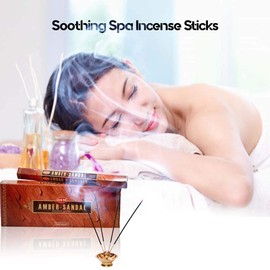 HEM Amber Sandal 100 Incense Sticks (5 x 20 stick packs)