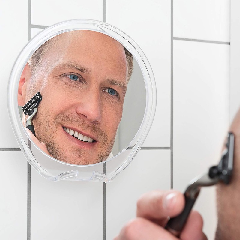 Luxo Shaving Mirror, Shower Mirror with a Razor Holder for