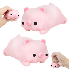 GAROMIA Stress Pig Pack of 2 Pig Stress Decompression Pig Creative Piggy Pink Pig Toy ADHD Anti-Stress Toy for Adults Children