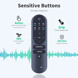 Unbranded Generic Replacement Remote Control for Ultimea Poseidon D60 5.1 Soundbar