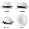 Straw Trilby Hat for Men - Summer Sun Fedoras Travel