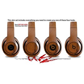 Skin Decal Wrap Works with Beats Studio 2 and 3 Wired and Wireless Headphones Wood Grain - Oak 01 Skin Only Headphones NOT Included