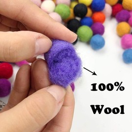 Felt Wool Balls Felt Garland Balls 2cm 100pc Mix Color Pom Poms Garland Party Home Decor