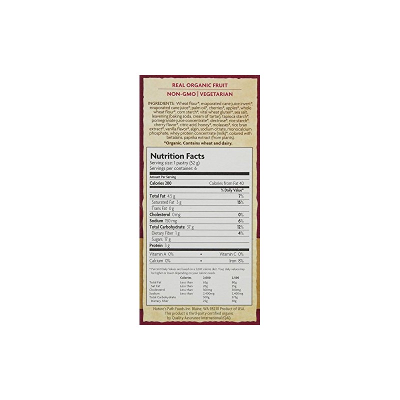 Nature's Path Frosted Toaster Pastry - Cherry Pomegranate - 11