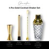 Gbuxska Gold Cocktail Shaker Set - Premium Glass Bartender Kit