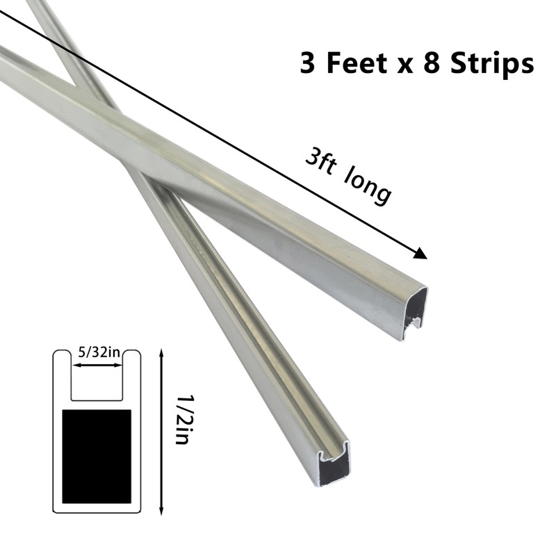1/2" U Zinc Came for Stained Glass Works Framing, 24ft