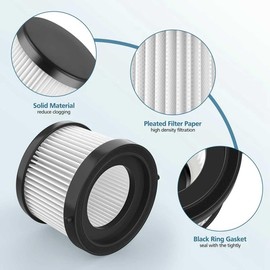 2 Pack DCV501HB Filters for DEWALT 20V Cordless Handheld Vacuums - Filter, Washable and Reusable, Compatible with Part # DCV5011H