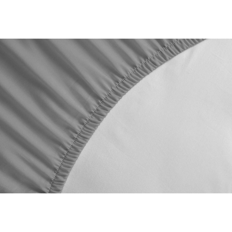 HOME LINGE PASSION, Light Grey Fitted Sheet 160 x 200