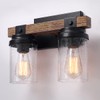 2-Light Farmhouse Vanity Lights for Bathroom, Rustic Bathroom Light Fixtures