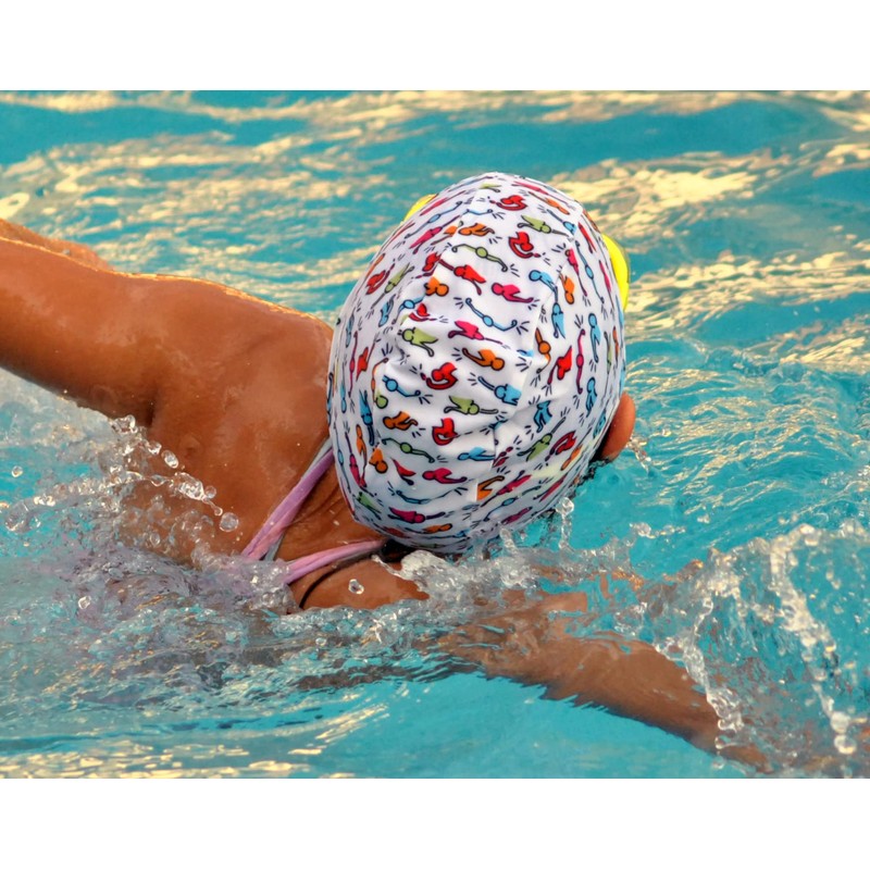 Haring Style Fabric Swimming Cap | Swim Cap | Pool