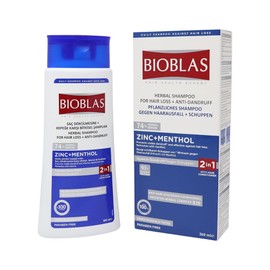 Zinc & Menthol Hair Shampoo - Anti-Dandruff & Anti Hair Loss Shampoo - Fresh Mint Shampoo for Hair Loss & Soothing Scalp - Fragrance Free, Rich in Vitamins - All Hair Types (Pack of 1) 360ml