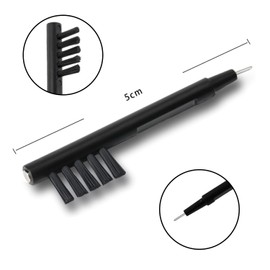 MEISH 2pcs Hearing Aid Cleaning Brush with Magnet and Wax Loop Multifunctional Cleaning Accessories for Hearing Aid Earbuds