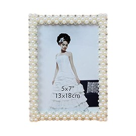 TPTC99207 Bling Gorgeous Pearl Pearl Beaded Picture Frame Picture Frame 5.1 x 7.1 inches (13 x 18 cm)