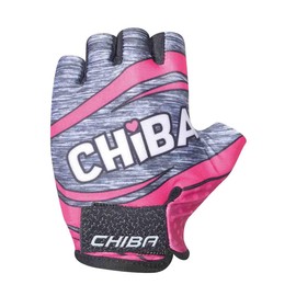 Chiba Kids Cycling Gloves Short Pink/Grey 2025: Size: XS (6)