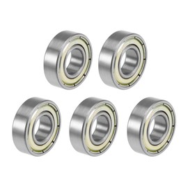 sourcing map 699ZZ deep groove ball bearings, Z2, 9 mm x 20 mm, carbon steel, double sealed, pack of 5