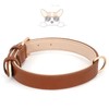 WHIPPY Leather Dog Collar for Small Medium Dog Adjustable Soft