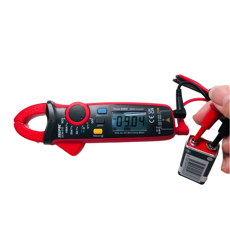 TECPEL DCM-210 2000 Counts True RMS AC/DC Medidor de abrazadera