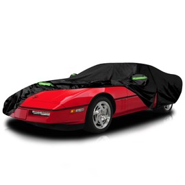 Waterproof Car Covers Replace for 1984–1996 Corvette C4, 6 Layers All Weather Custom-fit Car Cover with Zipper Door for Snow Rain Dust Hail Protection (C4)