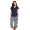 IZZY + TOBY Women Cotton Pajamas Set with Capri Pant