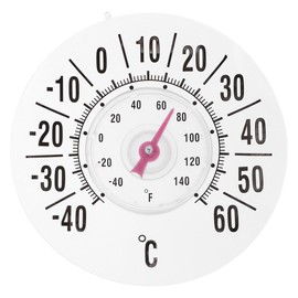 INOOMP Window Thermometer Easy-Mount Suction Cup Thermometer Temperature Gauge for Home Office Indoors or Outdoors